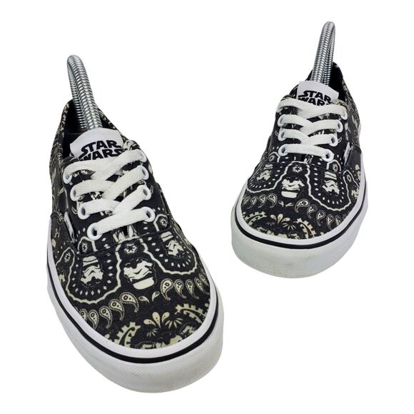 VANS Shoes STAR WARS Womens Size 6.5 Black Skateboard Bandana Print Stormtrooper - Picture 2 of 10
